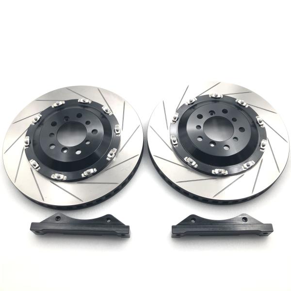 2pcs 16in Car Wheel Rear Brake Disc Grey Cast Iron HT250