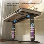 Single Staff Workstation Desks in Metal Stainless Steel with Motorized Height