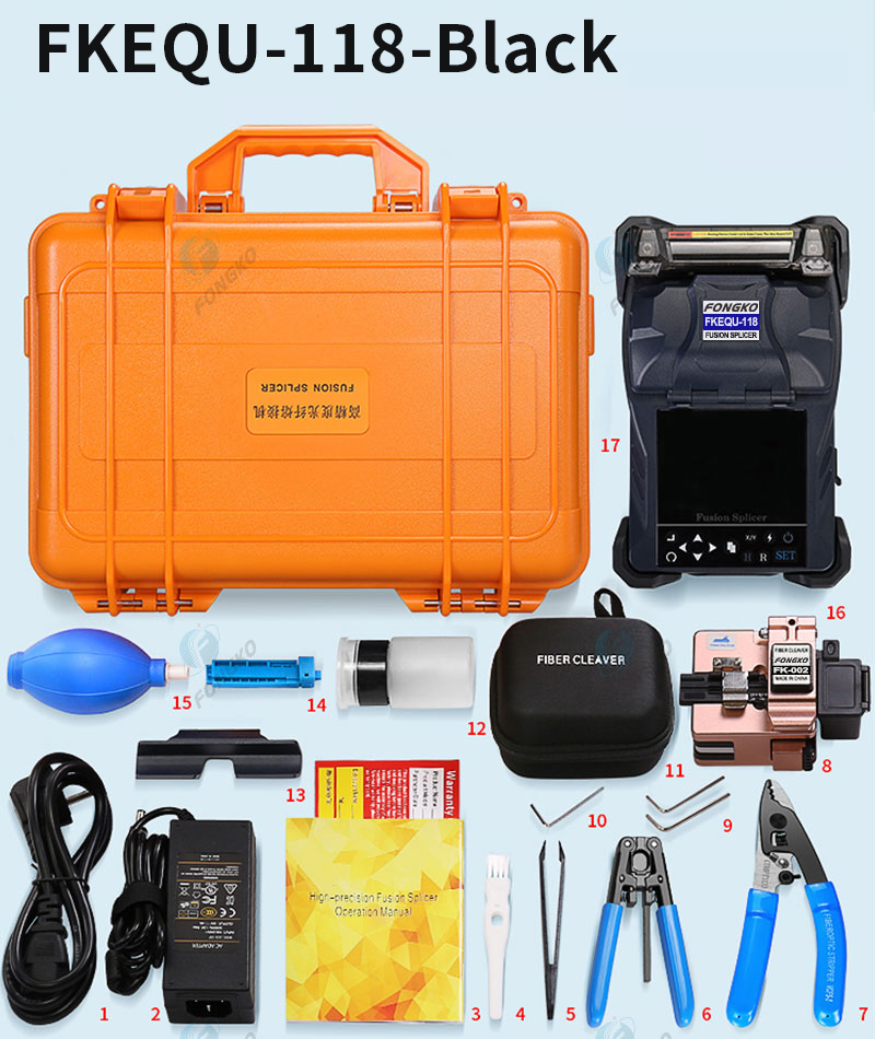7s fiber optic fusion splicer kit FTTH welding splicer fiber optic fusion splicer