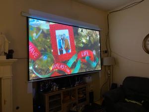 Wholesale Motorized Projector Screen RF Remote 120 Inch For Cinema Meeting Room from china suppliers