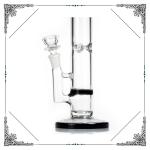 Black Honeycomb Showhead Precolator Stright Tube , 5mm Thick Glass Smoking Pipe