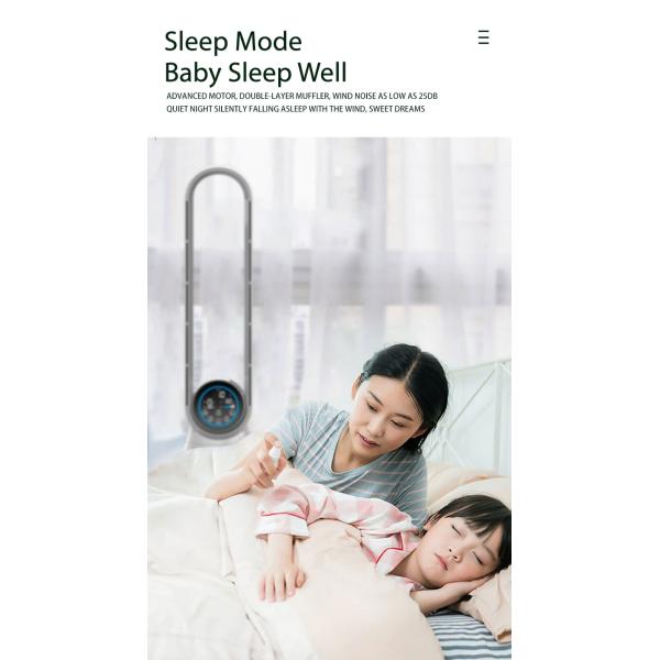 Multifunctional Smart 2 in 1 Home Air Filter Whole house HEPA Filter Leafless Air Purifier Standing Fan Tower Fan