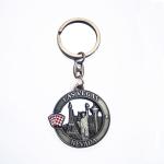 3D Antique Silver Metal Key Chains Zinc Alloy Las Vagas Souvenir Keyring