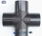 Black 4 Way Cross Pipe Fitting PN16 PN12.5 Corrosion Resistant