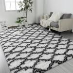 9mm Thickness Custom Geometric Indoor Floor Rug Large Shag Area Rugs for Bedroom