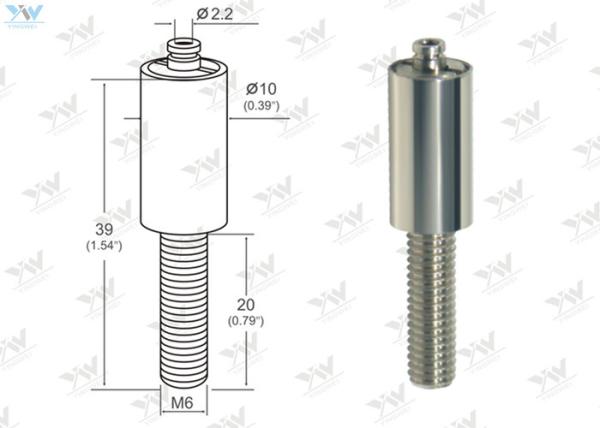 M6 External Tapped Steel Cable Gripper / Aircraft Cable Kit Customized Finish