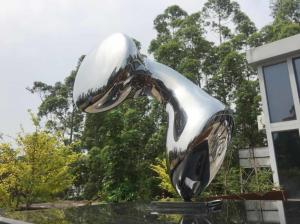 Wholesale Metal Garden Statues Outdoor Modern Abstract Sculpture Stainless Steel Custom Made from china suppliers