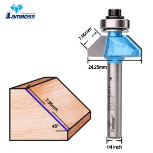 Wholesale Woodworking Router Bit Lamboss 45 Degrees Chamfer Bit With Bearing For Wood Milling Cutter from china suppliers