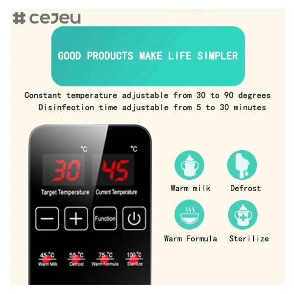 CJ-DQ-N20 Good Quality Multi Functional Low Noise Formula Dispenser Mixer Household Formula Dispenser Baby Bottle Warmer Feeding Bottle