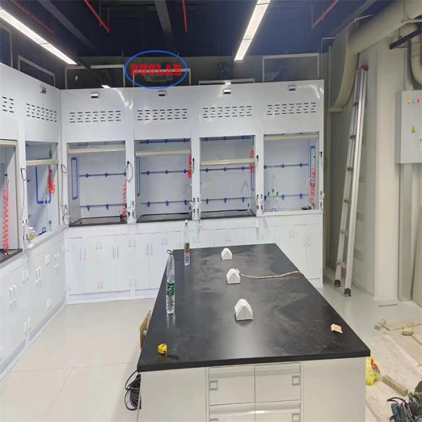 Horizontal Structure Chemical Fume Hood Laboratory Fume Cupboard With Scrubber -