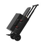 90*80*53cm Black Steel Portable Outdoor Cool Camping Gas Grill With Small Wheels