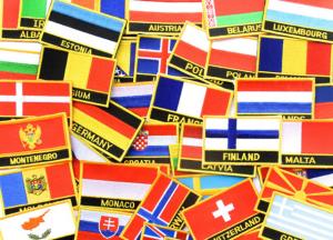 Wholesale Uniform Woven Embroidery Serbia Country Flag Patches Self Adhesive from china suppliers