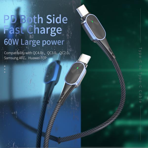 Quick Charge USB C To C Mobile Charging Cable 20V/3A Max For Multimedia