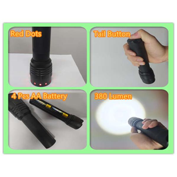 Focusing Battery High Power LED Torch Light Cree LED Flashlight IP64 Aluminum