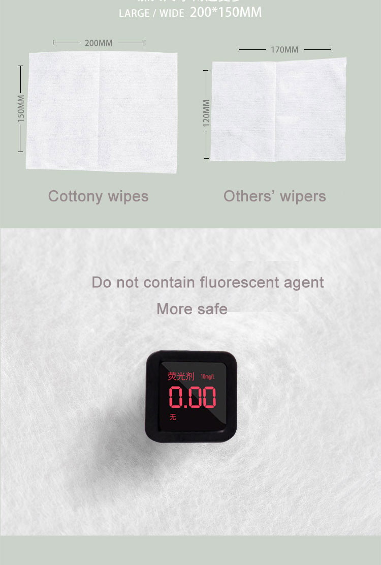 Dry Use Baby Cleaning Wipes Spunlace Material Multi Use For Hands And Face