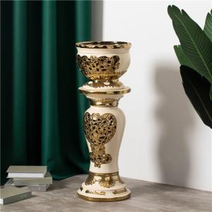 Wholesale Fashion Roman Column Pillar Indoor Decor Vases Luxury Home Decoration Ceramic Flower Vase For Wedding Decoration from china suppliers