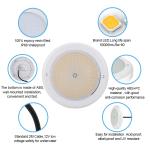 Resin Fully Par 56 Submersible Swimming Lights D152mm Small Size Wall Mounted