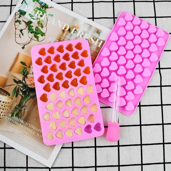 Baking Mold 55 Cavity Gummy Love Heart Chocolate Silicone Mold Fondant Tool