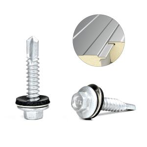 Wholesale 6.3x32 Fluorocarbon Baking Hex Washer Flange Metal Roof Screw with Hex Flange Head from china suppliers