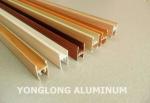 Wood Finished Sliding Shower Door Frame , Aluminium Profile Extrusion For