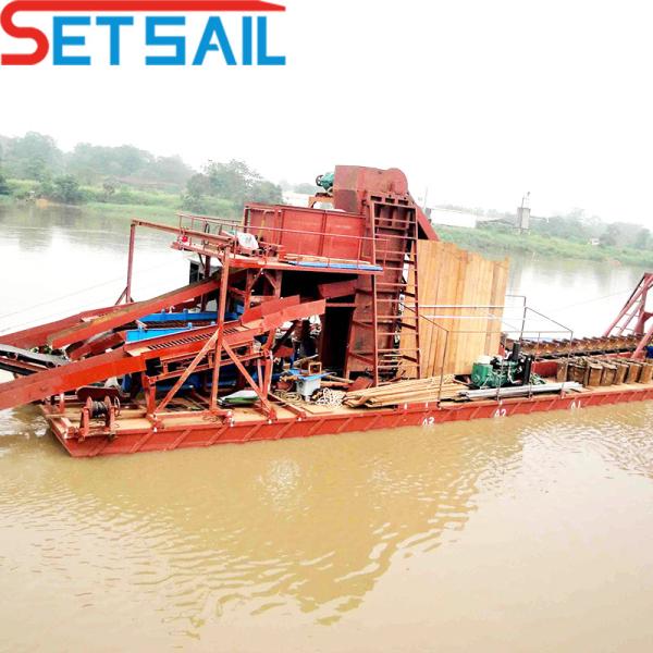 China Bucket Sand Mud Dredger with Gold Diamond Machine