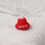 Wholesale 100% Safe Bpa free Silicone Bead with 3D Christmas Hat Focals - Non