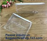 Custom Printed Black Frosted PVC/EVA Clothing Packaging Bag Slider Zipper Top