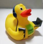 Mini Yellow Weighted Rubber Ducks Cartoon Student Boy Phthalate Free Vinyl