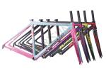 Alloy 7046 Road Bike Frame Inner Cables Routing With Half Carbon Fiber Fork