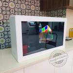Capacitive Touch Wall Hanging 23.6" 3D Transparent Monitor Lcd Display For Media
