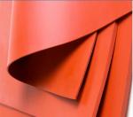 Red Solid Platinum Cured Silicone Sheet Textured Finish For Food Processing