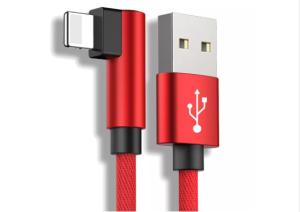 Wholesale Braided Smart Phone Cable USB 2.0 Universal 8 Pins Connector 90 Degree Angle from china suppliers