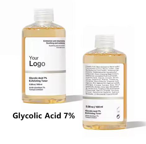 Hot Selling 7% Glycolic Acid Exfoliating Toner Acne Removal Face Skin Care Toner