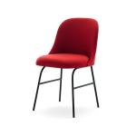 Aleta Brown Leather Upholstered Dining Chairs Metal Base Easy Maintenance