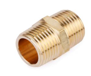 Wholesale Brass Pipe Fitting, Hex Nipple, 5/8&quot; x 5/8&quot; NPT Male Pipe Adapter from china suppliers