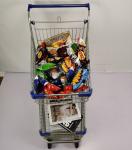 Double Layer Shopping Basket Trolley Zinc Powder Coated Supermarket Shopping