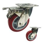 300kg 6x2" Anti Rust Heavy Duty Rigid Plate 304SS Pu Caster Wheel