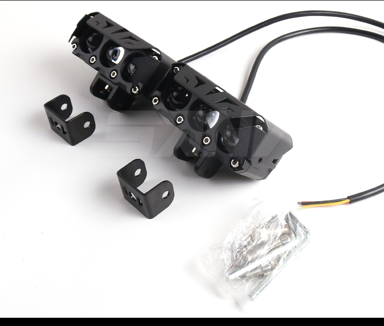 White Yellow Motorbike Headlamp LED Motorcycle Lights IP67 30000 Hours Lifespan