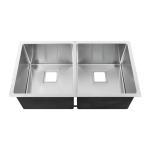 Upc Double Bowl Stainless Steel Kitchen Sink Above Counter Installation / Double