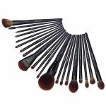 Jessup Phantom Black Essential Makeup Brushes Set 21pcs Synthetic Bristles