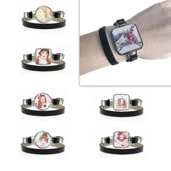 Sublimation Charm Bracelet Custom Print Photo Leather Aromatherapy Essential Oil Diffuser Cuff Sublimation Blank Bracelet