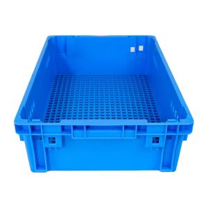 Wholesale Supermarket Customized Logo Food Grade Stackable Plastic Crate for Bread and Food from china suppliers