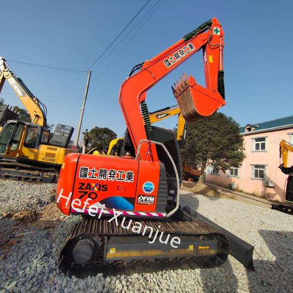 Zaxis70 In 2020 Max Digging Radius 6320 Used Hitachi Excavator With Red Color