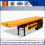 Tri Axle Flatbed 40 FT Container Long Flatbed Trailer Green Red Yellow White