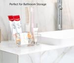 Polished Clear Acrylic Desk Organizer Multi Compartment Acrylic Stationery