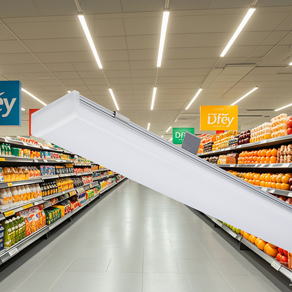 Office Warehouse Supermarket Linkable Led Batten Linear Lights Color Temperature 3000K/ 4000K/ 5000K/ 6000K/ CCT Changeable