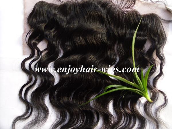Peruvian virgin remy hair lace frontal 13''x4'' ,natural color body wave 10''-24