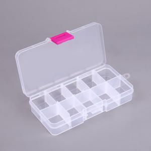 Wholesale Small Pink Lock Plastic 10 Grid Bead Organizers And Storage Containers Box from china suppliers
