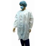Spring/Autumn Season OEM Customized Non-Woven PP Lab Coat for Food Industry