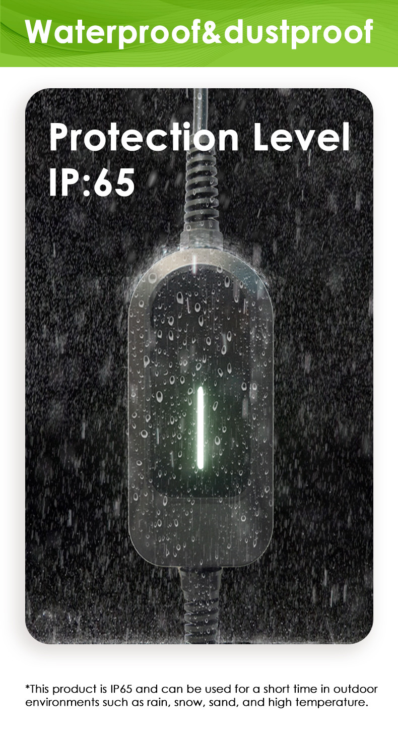 EVCOME Portable Electric Car Charger (220V 7KW MAX 32A Ajutable ) 5M Or Customized Cable With OEM ODM